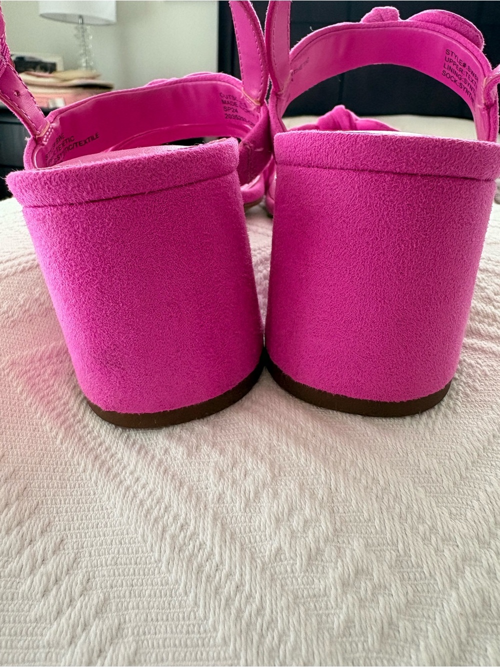 J.Crew Women's Pink Bow Heel Sandals - Picture 3 of 6